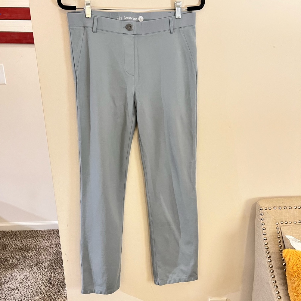 Beta brand loose fitting thick leggings in light blue